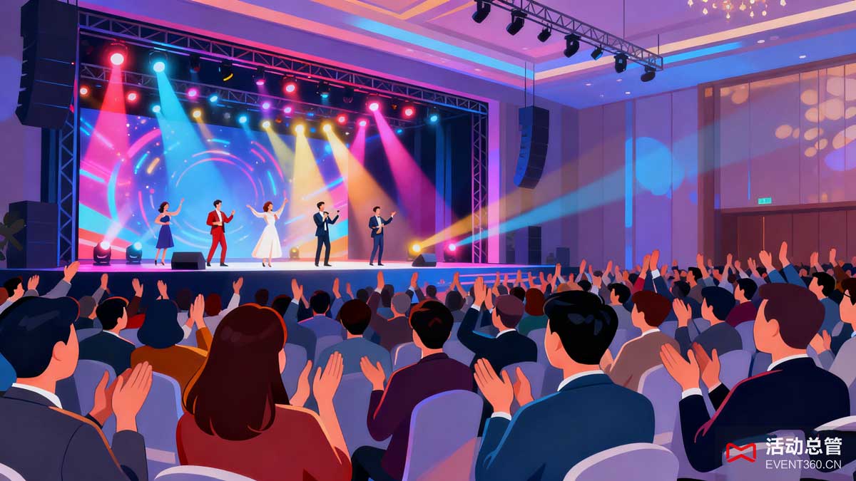北京公司年会活动盛典现场 - 专业团队打造的精彩年会场景