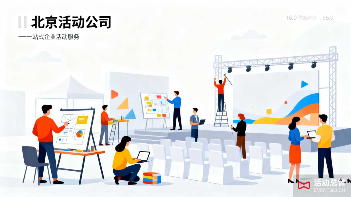 北京活动公司服务场景 - 专业活动策划团队提供活动方案设计、场地布置、人员协调等一站式企业活动服务