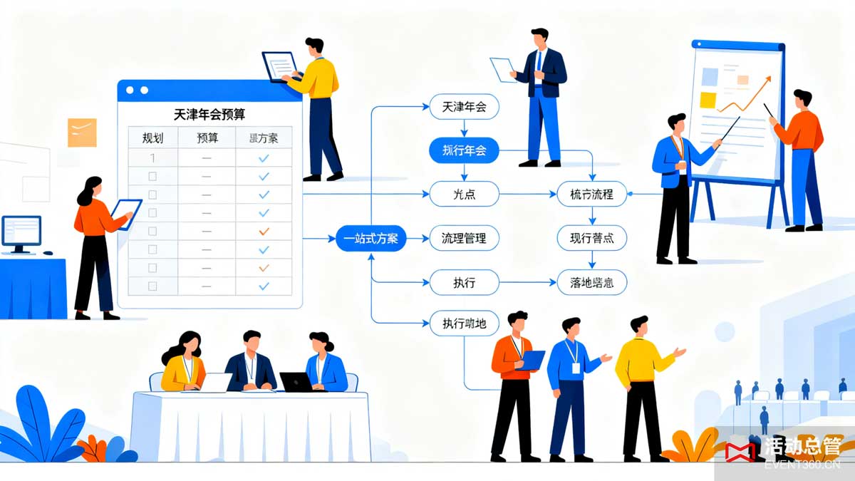 天津年会策划一站式解决方案 - 专业团队提供年会预算规划、流程管理、执行落地等全流程服务