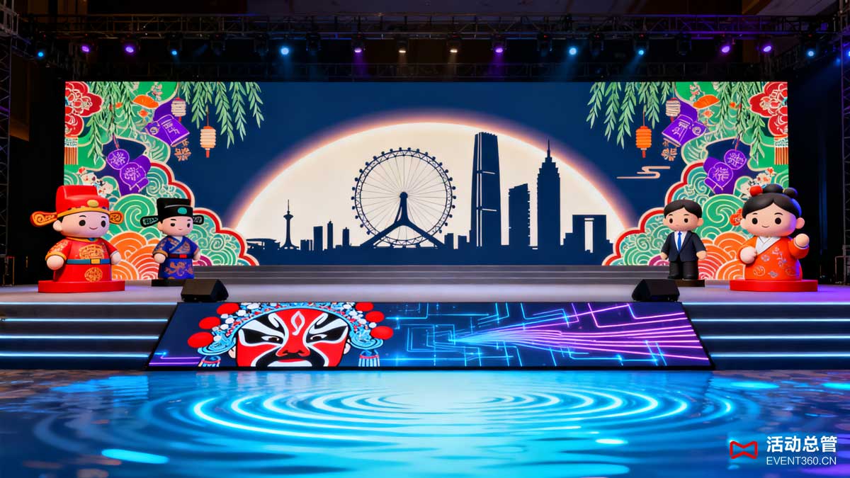 天津行业颁奖典礼现场案例 - 活动总管策划执行的年度颁奖盛典，展示舞台设计与颁奖环节
