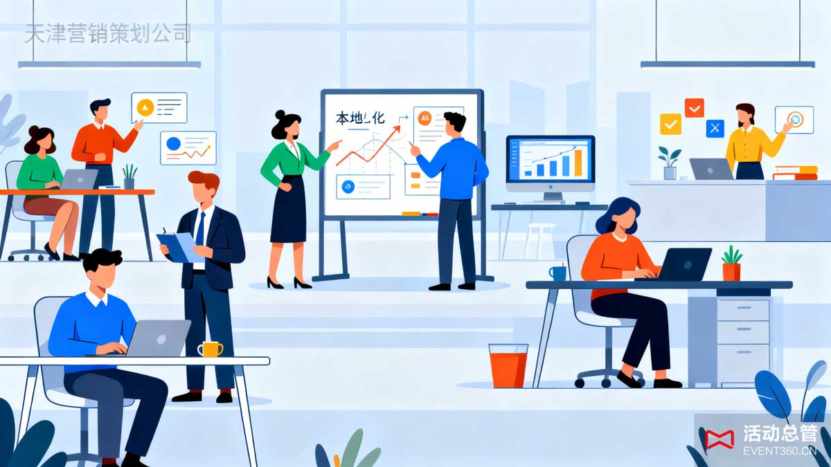天津营销策划公司团队工作场景 - 专业团队为企业提供本地化营销策划与执行服务