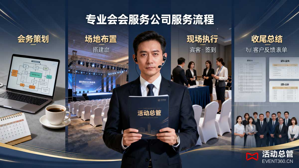 专业会务服务公司服务流程 - 活动总管提供从会务策划到执行的一站式会务解决方案