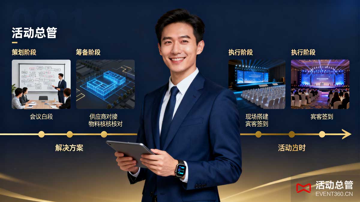 会务公司一站式服务流程 - 活动总管提供从策划到执行的全流程会务解决方案