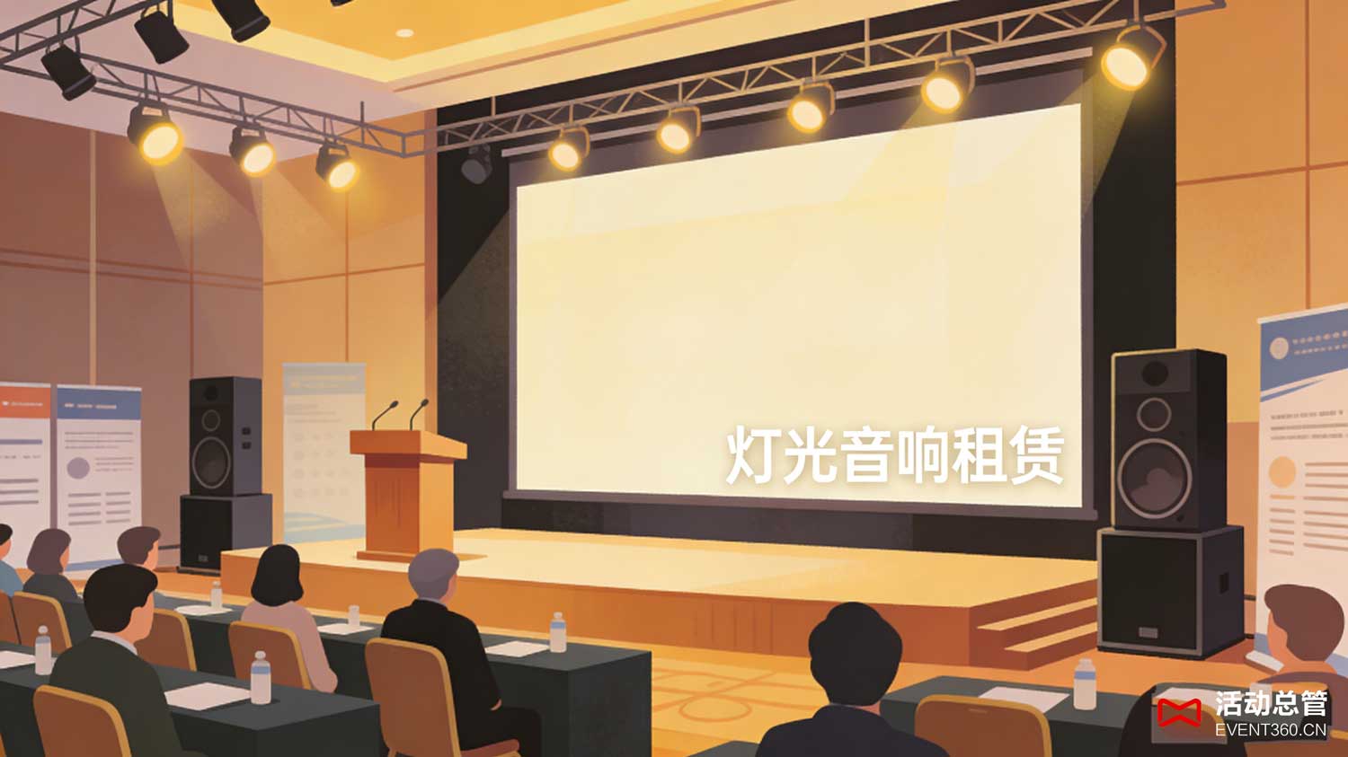 北京学术会议灯光音响租赁 - 专业音响设备保障高校报告厅清晰音质现场