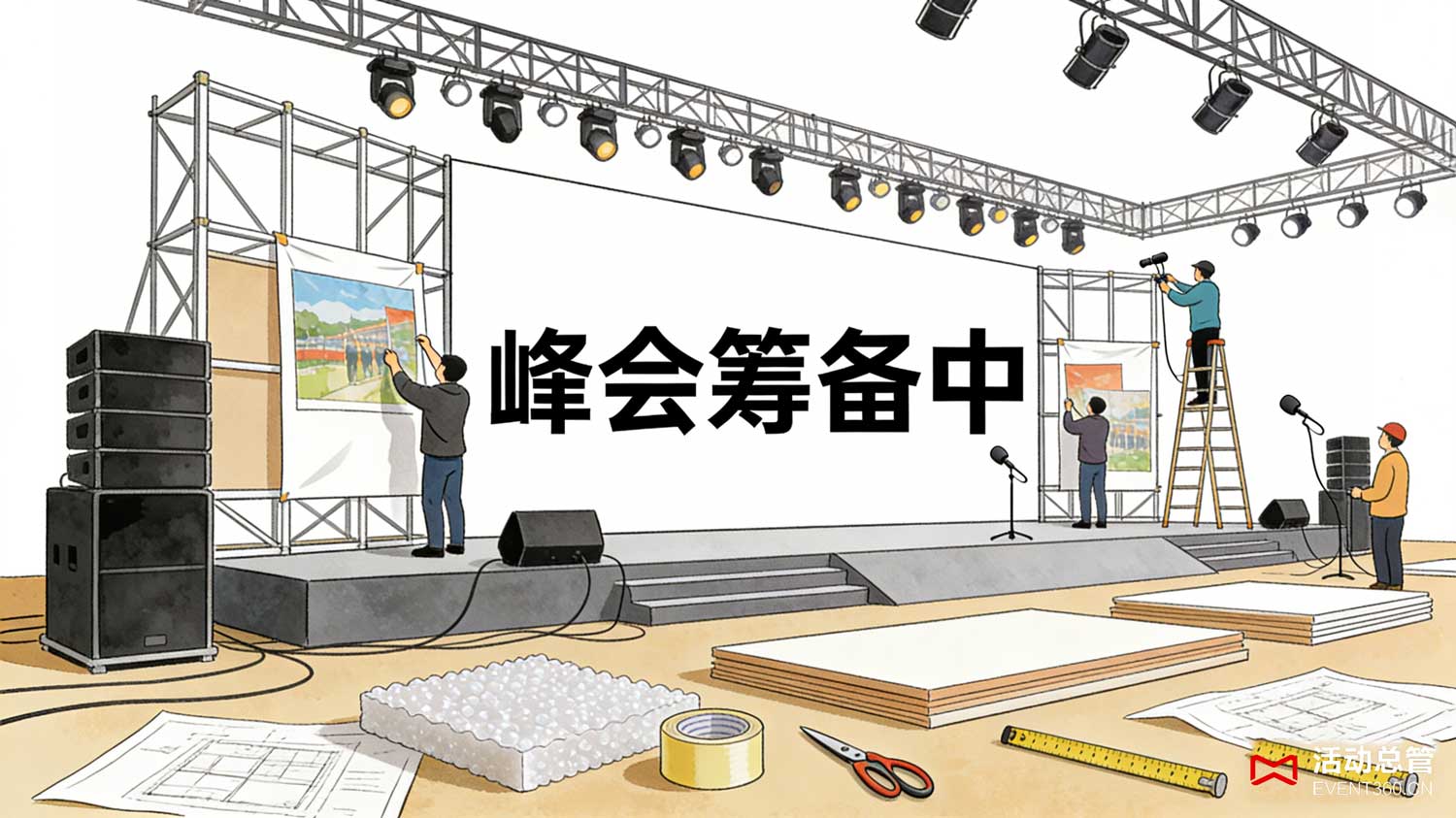 北京峰会会场设计搭建现场 - 活动总管打造的高端峰会活动空间定制效果