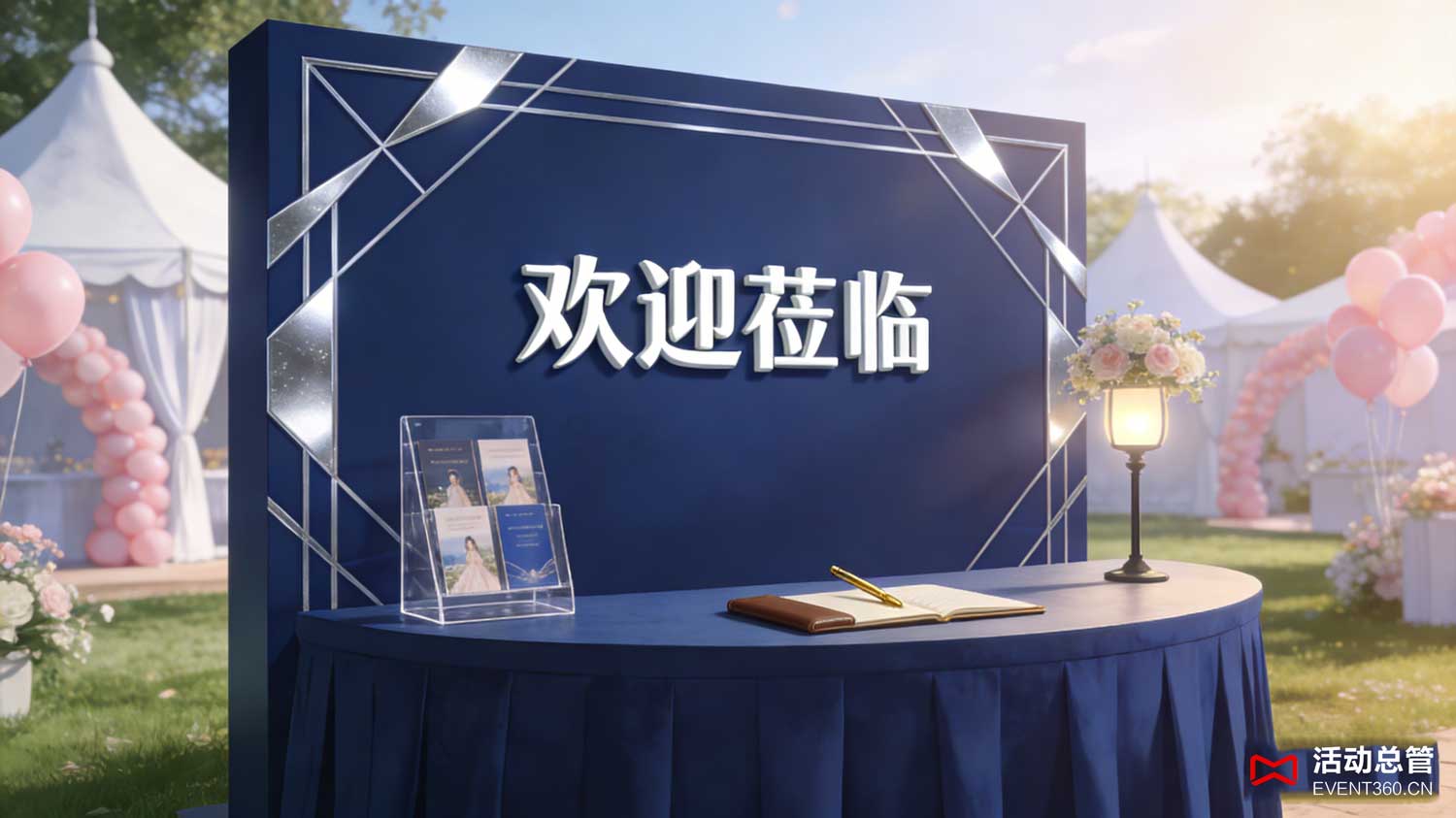 天津仪式签到背景板租赁案例 - 活动总管EVENT360为天津某科技公司新品发布会定制的LED电子签到背景板效果，科技感十足+品牌LOGO精准展示